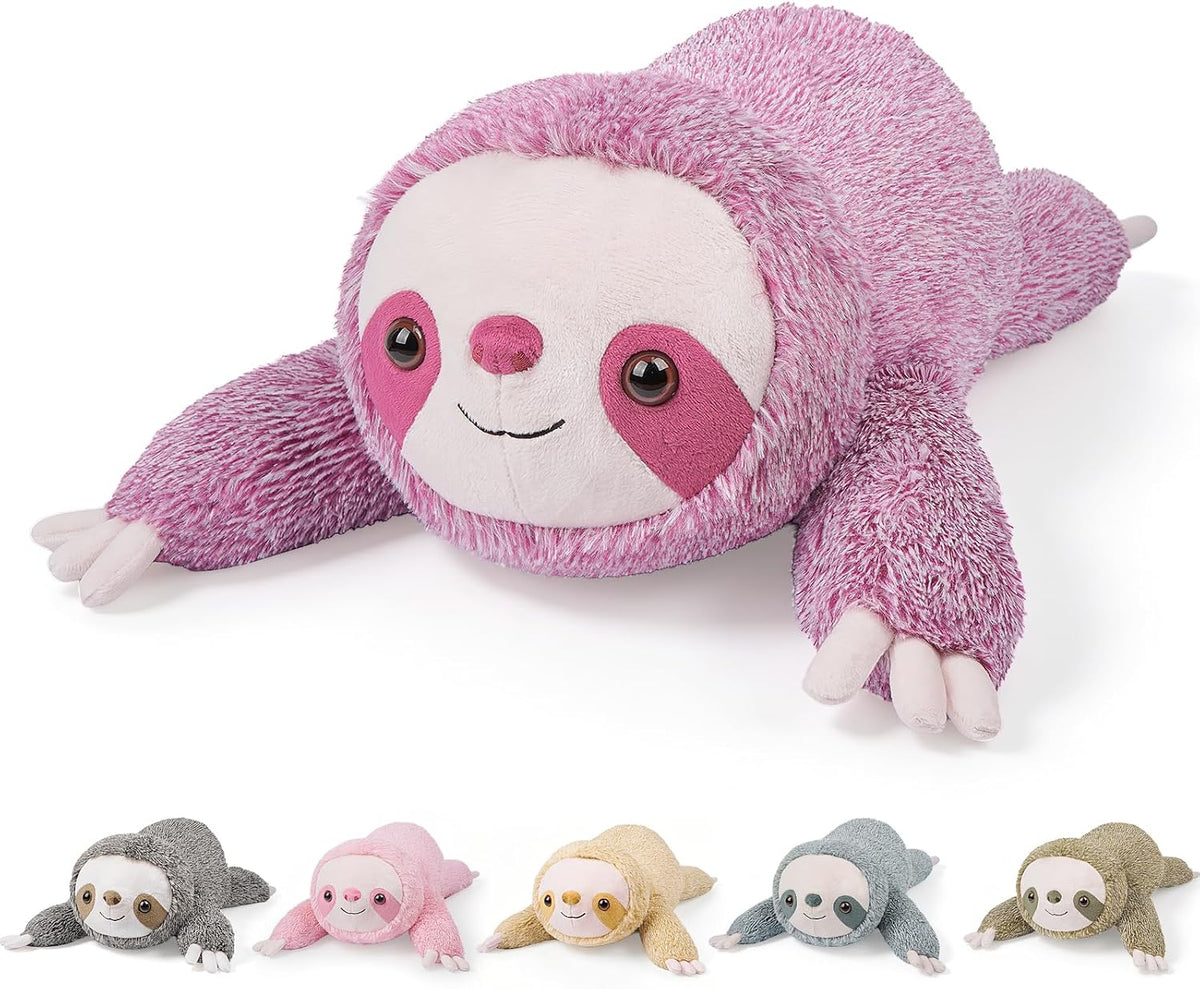 gnomantic Turtle Weighted Stuffed Animals, Plush Pillow for Kids – Fun for Kids & Family - Purple Sloth / Medium / Sloth