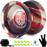 YOYOSTUDIO H17 dual purpose aluminum trick yoyo with strings, glove and case - view 19