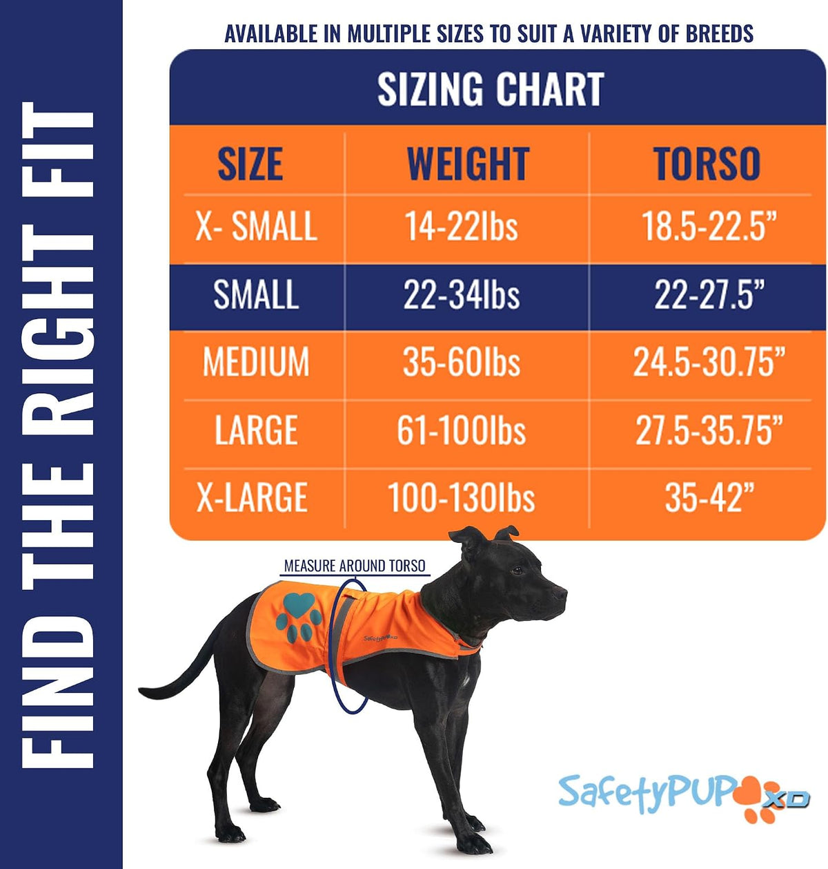Blaze Orange Dog Vest. Reflective High Visibility in Hunting & Wooded - Orange / Small - image 2