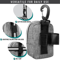 PetAmi Dog Poop Bag Holder for Leash - Heather Gray / 1 Count (Pack of 1) - image 4