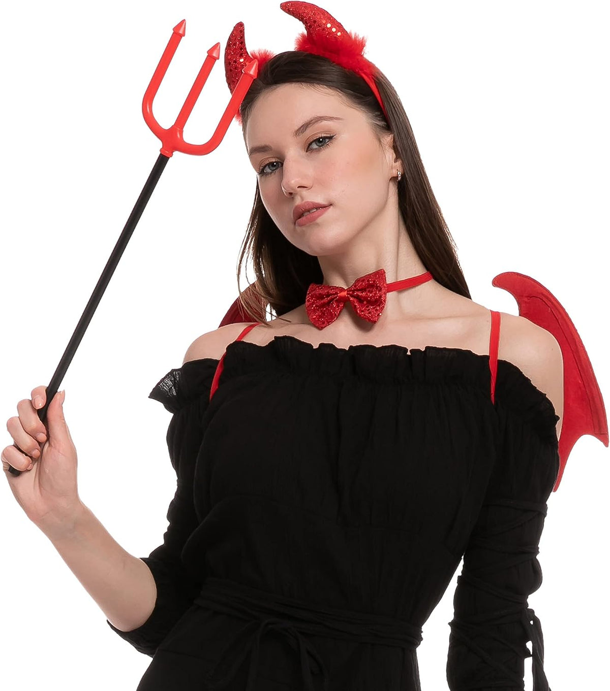 Spooktacular Creations 5-Piece Halloween Red Devil Costume Set - image 2