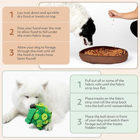 Reggie Enrichment Value Pack for Dogs with Stimulating Feeder Mat and Forager Ball to Relieve Speed Eating, Boredom, Stress | Vet-Approved & Ideal for All Ages, Dog Breeds, and Sizes