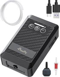 Pawfly Aquarium Lithium Battery Powered Air Pump USB Rechargeable - 5 to 20 Gal（1.5 W）
