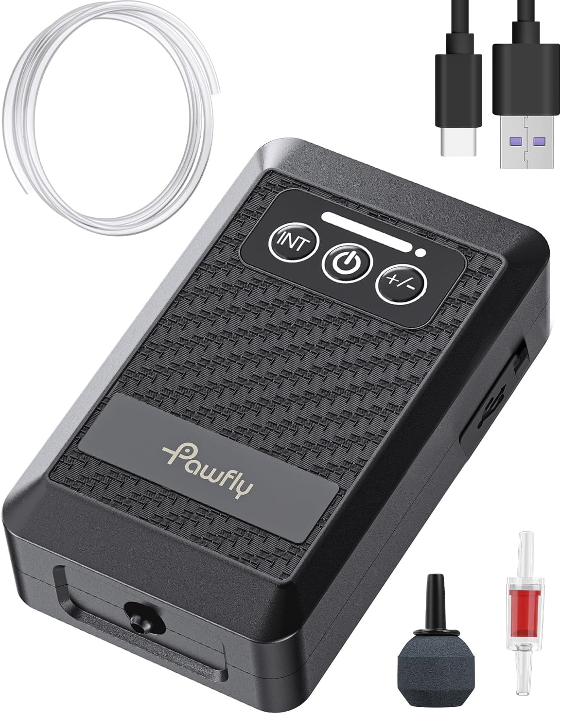 Pawfly Aquarium Lithium Battery Powered Air Pump USB Rechargeable - 5 to 20 Gal（1.5 W）