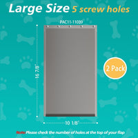 2-Pack Large Dog Door Replacement Flaps with Screws – Essentials for Dogs - 2-flap / Large - image 2