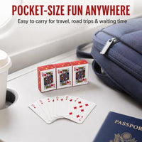 SHOWHIHI mini playing cards, 20 tiny red decks of 54 cards each, 1.65 inches tall - view 20
