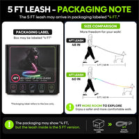 5 ft LED dog leash with 7 lighting modes, reflective strips and USB charging - view 4