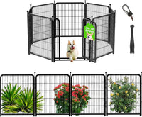 Dog Playpen 48 inch 8 Panels Total 17.7 Ft Dog Fence Outdoor - 36''(H)-8panels-17.7ft(L)