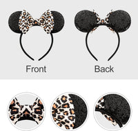 LYLIN Birthday Mouse Ears, Mouse Ears Headband for Women Girls – Fun for Kids & Family - Leopard - image 3