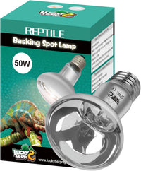 LUCKY HERP Heat Lamp Bulbs, 150W Reptile Heat Lamp 2 Pack - Clear Reptile Heat Lamp / 50W 1-Pack