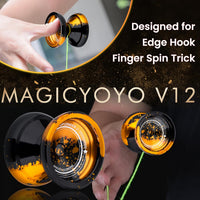 MAGICYOYO V12 Finger Spin Yoyo - Black,golden - image 4