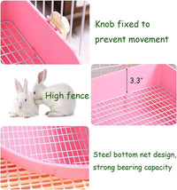Large Rabbit Litter Box Bunny Corner Toilet Box Potty Trainer Bigger - White - image 4