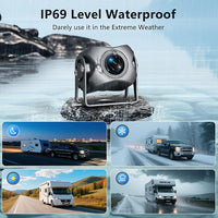 6 Channel Backup Camera System,1080P Rearview Camera with Carplay & Android Auto,GPS Navigation, Touchable 11 inch Monitor & Loop Recording DVR car Stereo, for RV/Truck/Trailer Pickup,128GB Card