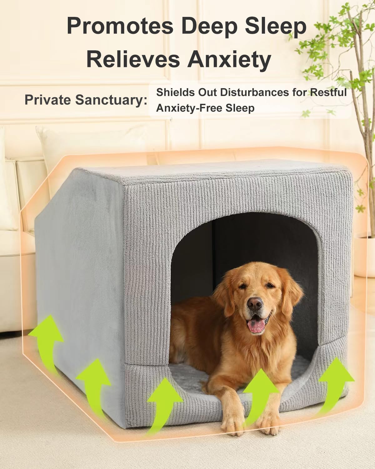 Hovicaed Indoor Dog House Small Sized Dog Tent with Dog Cave Bed - XX-Large (42"L x 30"W x 30"Th) - image 2