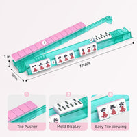 Premium Clear Mahjong Racks with Pushers - Yellow - image 3