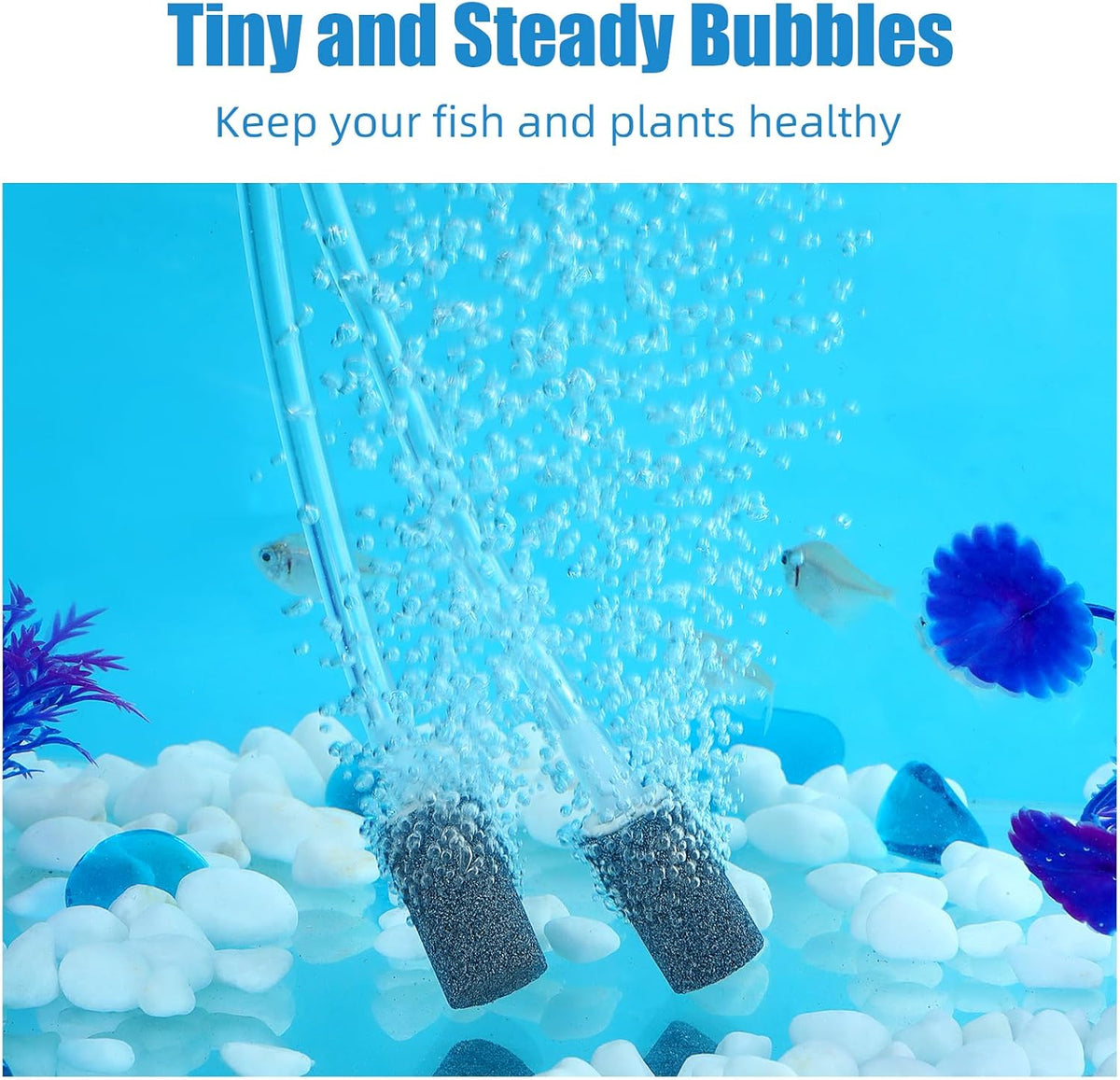 AQUANEAT Aquarium Air Stones 1 inch 12 Pack, Bubble Stone - 1 inch - image 3