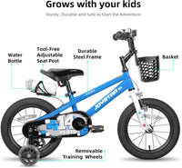 JOYSTAR Pluto 12-20" Kids Bike with Light Up Training Wheels – Fun for Kids & Family - Blue / 12 Inch with Flash Training Wheels - image 2