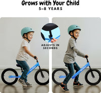 bicystar 16 inch balance bike for kids 5-8 with air rubber tires - view 6