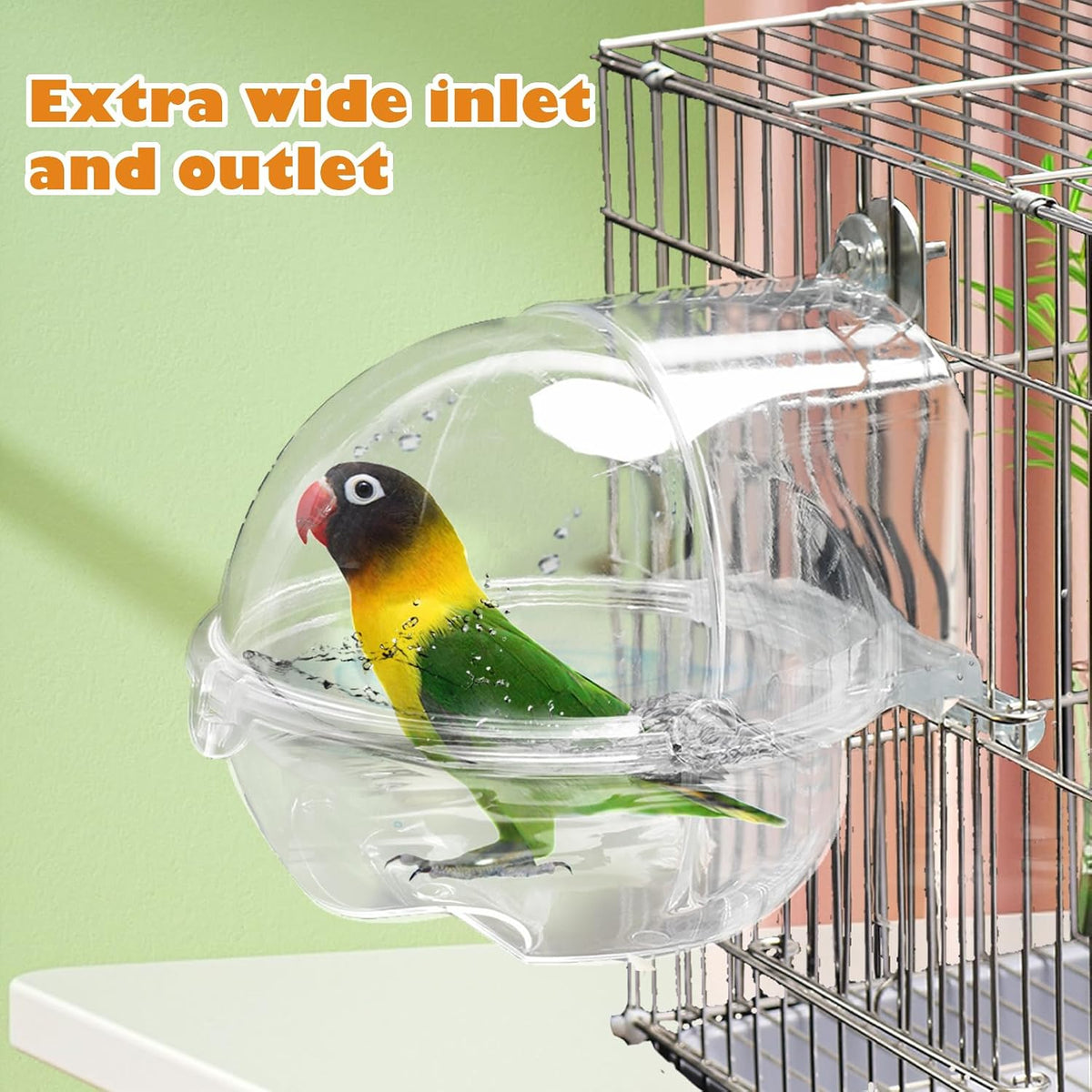 Acrylic Bird Cage Bath Box - 【1Pcs】 / 【White：1PcsType2】 - image 4