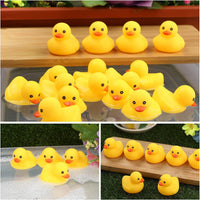 50Pcs Mini Rubber Duck Bath Toys - Yellow - image 4