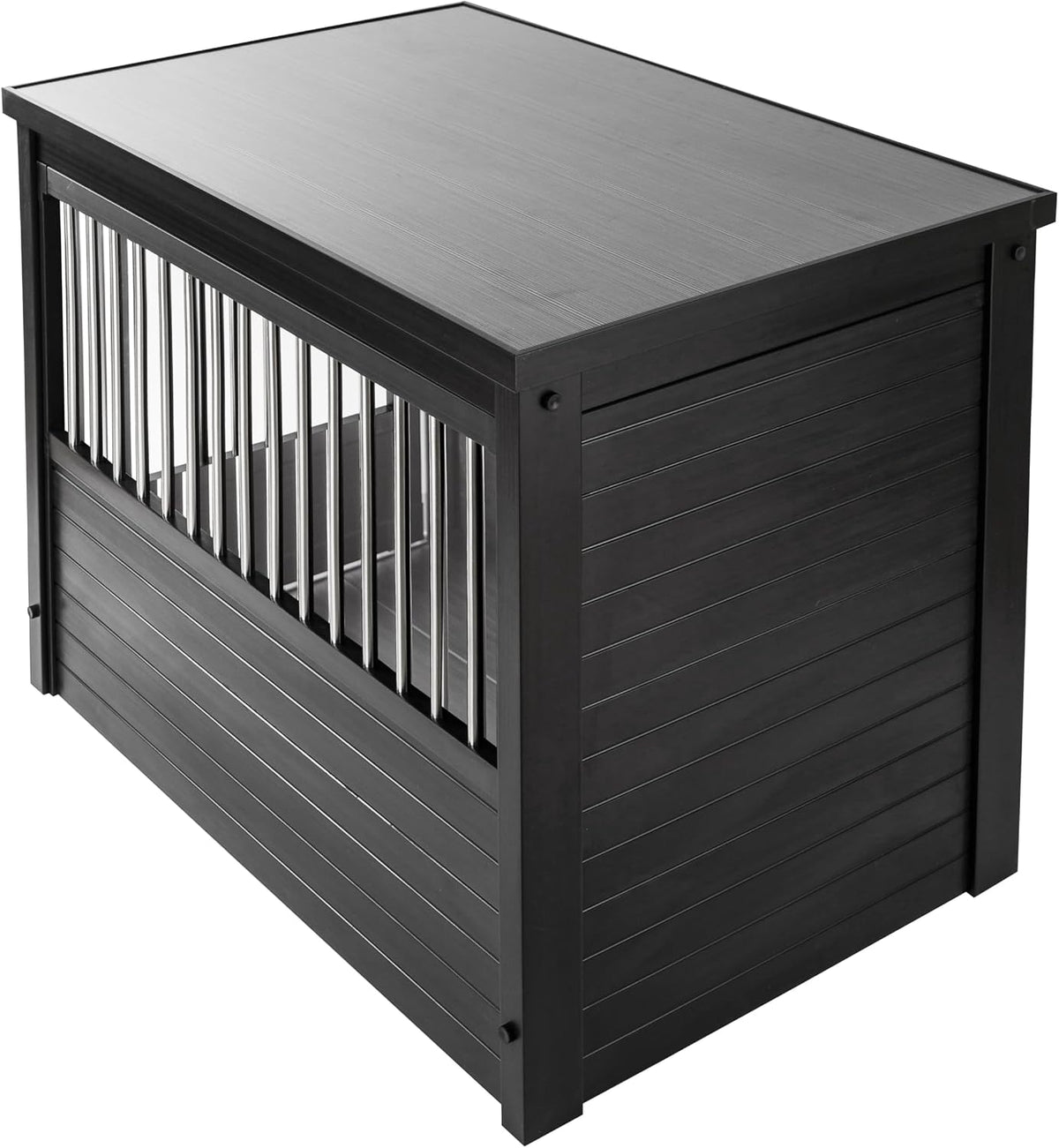 New Age Pet ECOFLEX Large Furniture Style Dog Crate & End Table - Black / 35.9"L x 23.7"W x 28.0"H - image 4