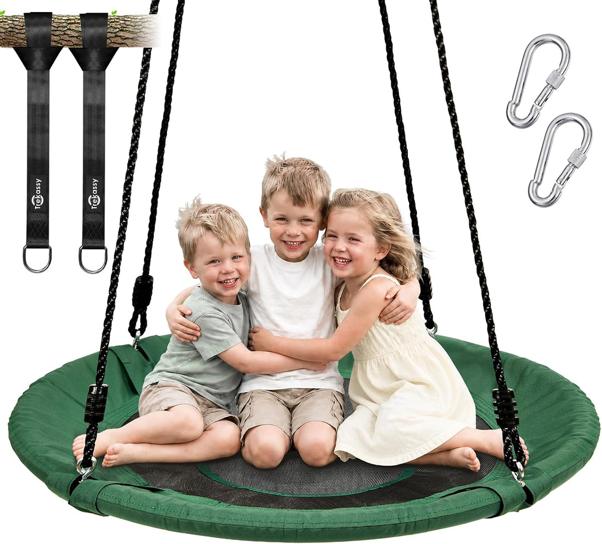 Trekassy 40" Saucer Tree Swing - Dark Green