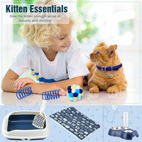Eccliy 10 Pcs Kitten Starter Kit for Indoor - Classic / Medium / Dark Blue - image 4