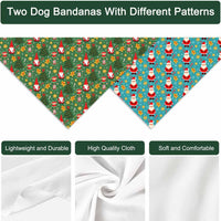 Halloween Dog Bandanas 2 Pack Reversible Triangle Scarf – Essentials for Dogs - Christmas 1 - image 3