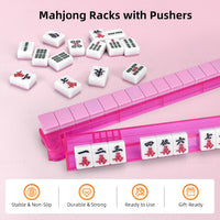 Premium Clear Mahjong Racks with Pushers - Green - image 2