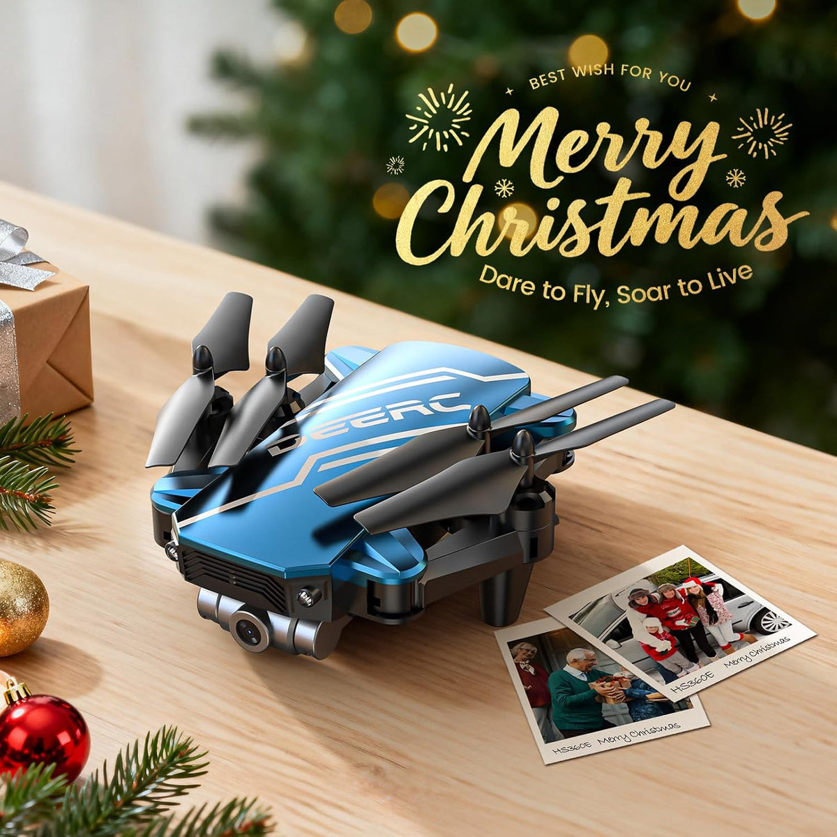 DEERC D20 Mini Drone for kids 1080P HD FPV Camera Remote Control - D20-Blue - image 2