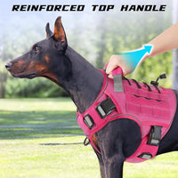 Tactical Dog Harness for Large Dogs - Pink / Medium: 30-50 lbs (Chest:24-28",Neck:17-19") - image 4