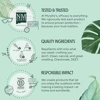 Murphy's Naturals Mosquito & Tick Bug Repellent Spray, Oil of Lemon Eucalyptus for Skin + Outdoor Gear, DEET-Free, 6 Ounce Mist, 2-Pack