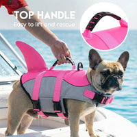 ASENKU Dog Life Jacket, Pet Safety Vest for Swimming & Boating - Medium / Shark Pink - image 4