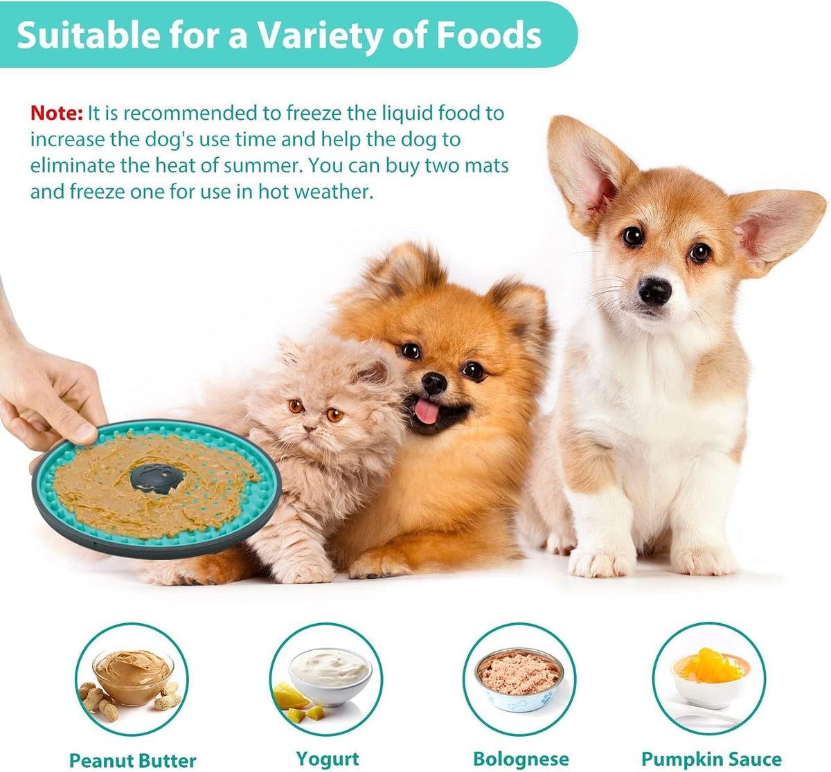 Lick Mat for Dogs Crate Lick Pad Slow Feeder for Crate Training – Essentials for Dogs - 2 pcs / Mint Green - image 4