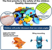 Anpcso 128 piece marble run building blocks set with ring toss rings - view 8