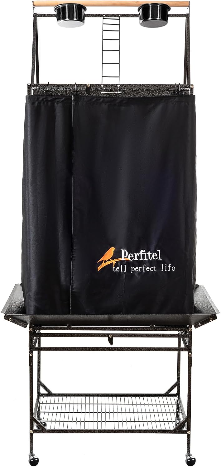 Bird Cage Cover Black Good Night Blackout Birdcage Cover – Essentials for Birds - 61 inch