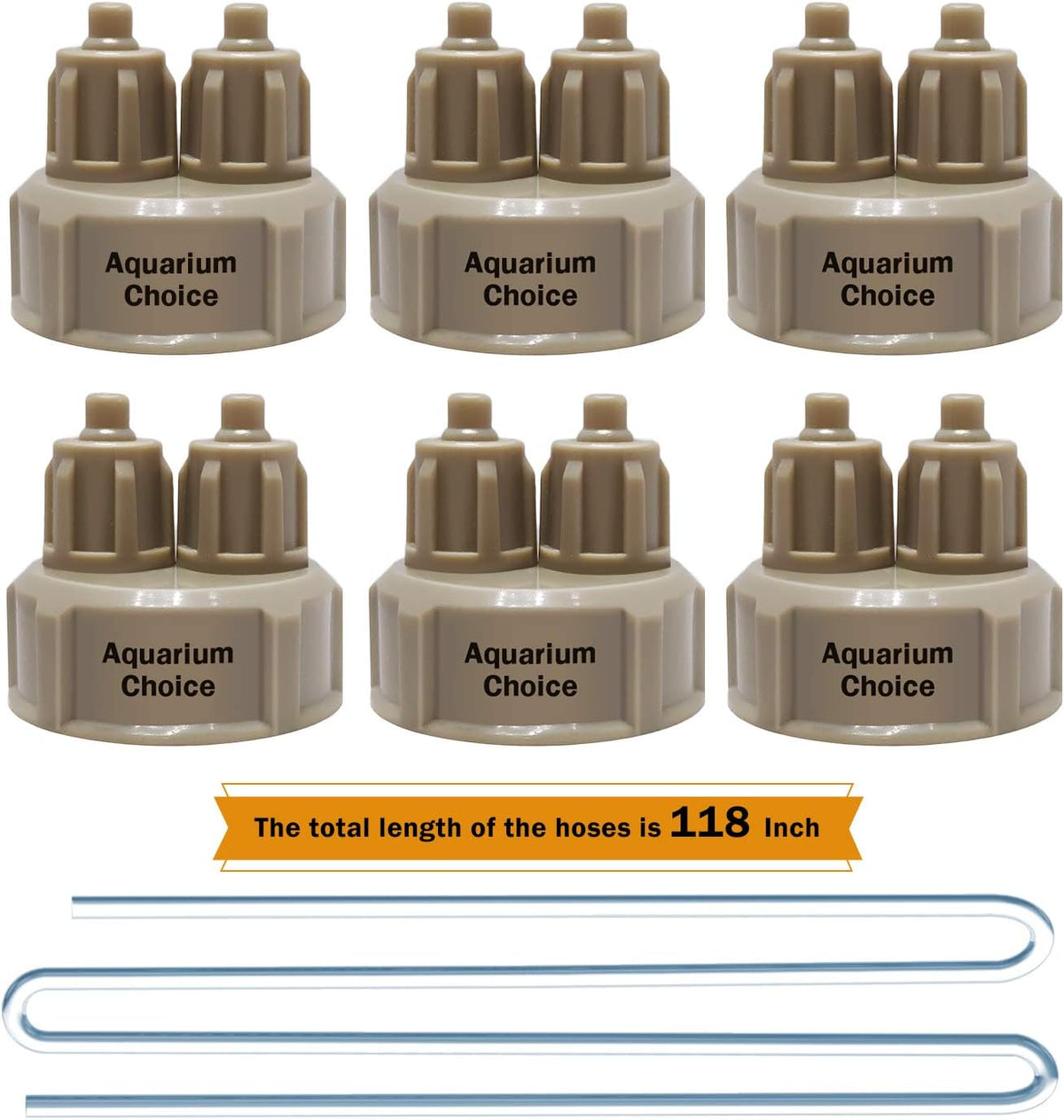 Aquarium Choice 6 Pieces CO2 DIY Reactor Bottle Cap Fish Tank DIY