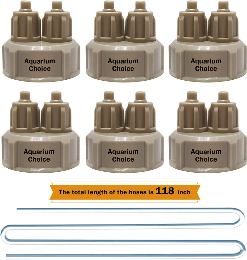 Aquarium Choice 6 Pieces CO2 DIY Reactor Bottle Cap Fish Tank DIY