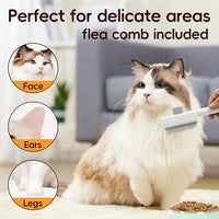 Deshedding Brush with Metal Comb for Detangling and Dematting Long, Flea Comb Cat Combs with Long & Short Stainless Steel Teeth, Matted Fur on Cats and Dogs (3 Pack)