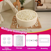 Realhaha Ball Pit Balls Baby Plastic Playpen Playball 2.15″ - Pearl White / 100 balls - image 2