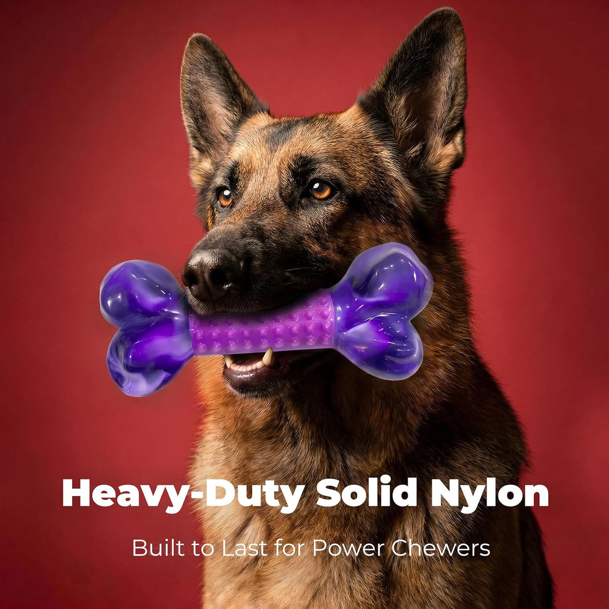 Tough Dog Toys for Aggressive Chewers: Beef Flavored Long Lasting Dog - 1 PC-Bacon-Purple - image 2