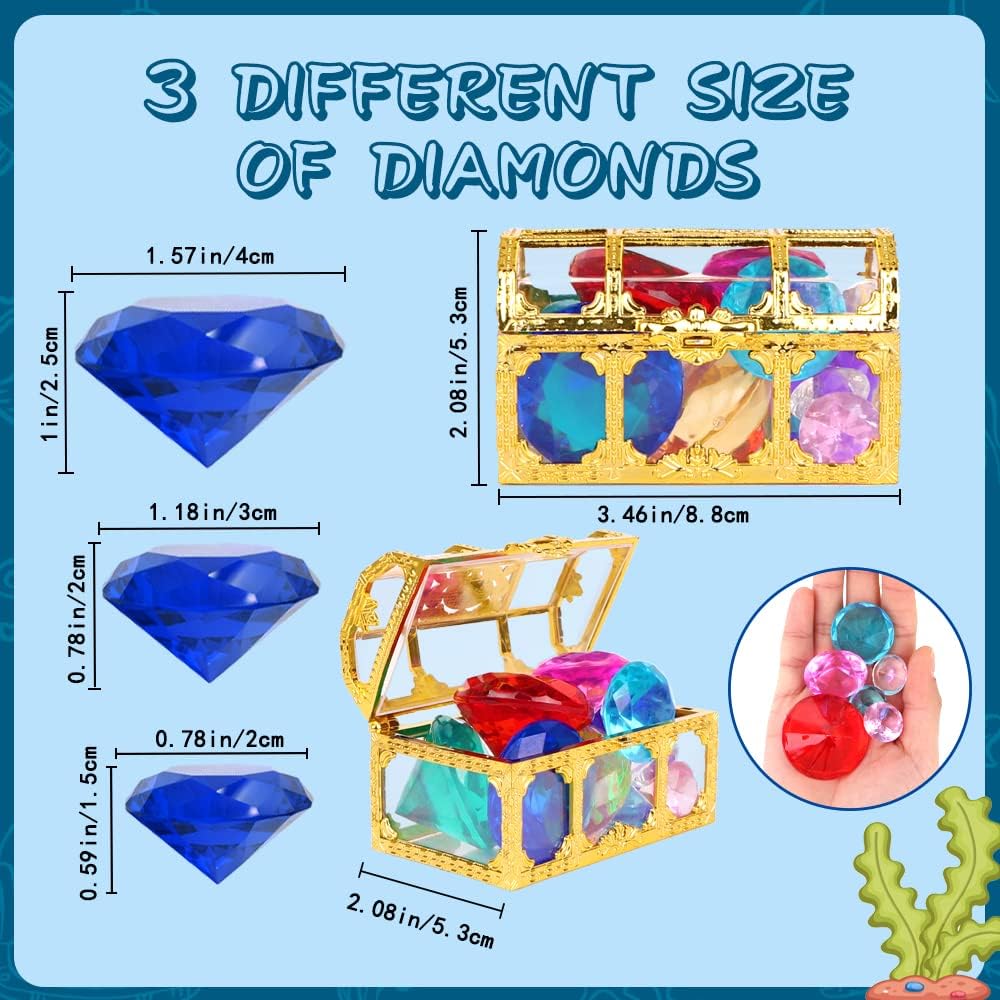 YUJUN 10PCS Diving Gem Pool Toys for Kids Swimming Pool Party Favors – Fun for Kids & Family - Ocean&classic - image 2