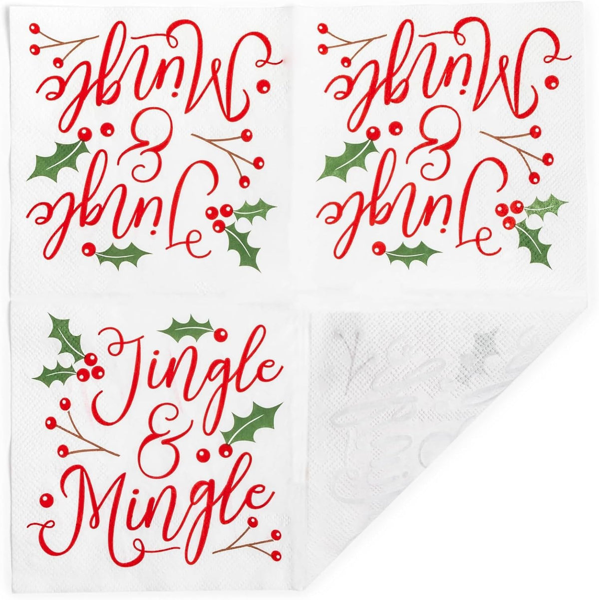 Sparkle and Bash It's a Boy Napkins, Blue & Gold Foil, 3-Ply - Jingle & Mingle / 5 x 5 Inches - image 4