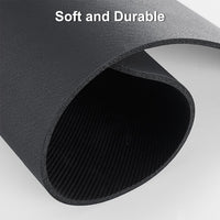 YCT Cat Food Mat for Pet Dog Feeting Mats - Black & Multiple cat heads Logo / 24"L x 16.9"W - image 4