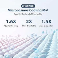 MICROCOSMOS Summer Cooling Mat & Sleeping Pad- Water Absorption Top, Materials Safe, Easy Carry, EZ Clean. Keep Cooling for Pets, Kids and Adults.(Grey, 19" x 15")