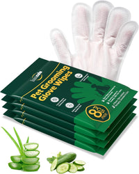 32 PCS Unscented Extra Thick Pet Bathing Wipes for Dogs & Cats - UNSCENTED / 32 Glove Wipes