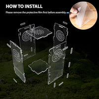 Jumping Spider Enclosure, Acrylic Praying Mantis Habitat, 8"*4"*4" Insect Terrarium, Small Reptile Cage Accessories with Secure Lock for Arboreal Tarantula, Snails, Bug, Lizard