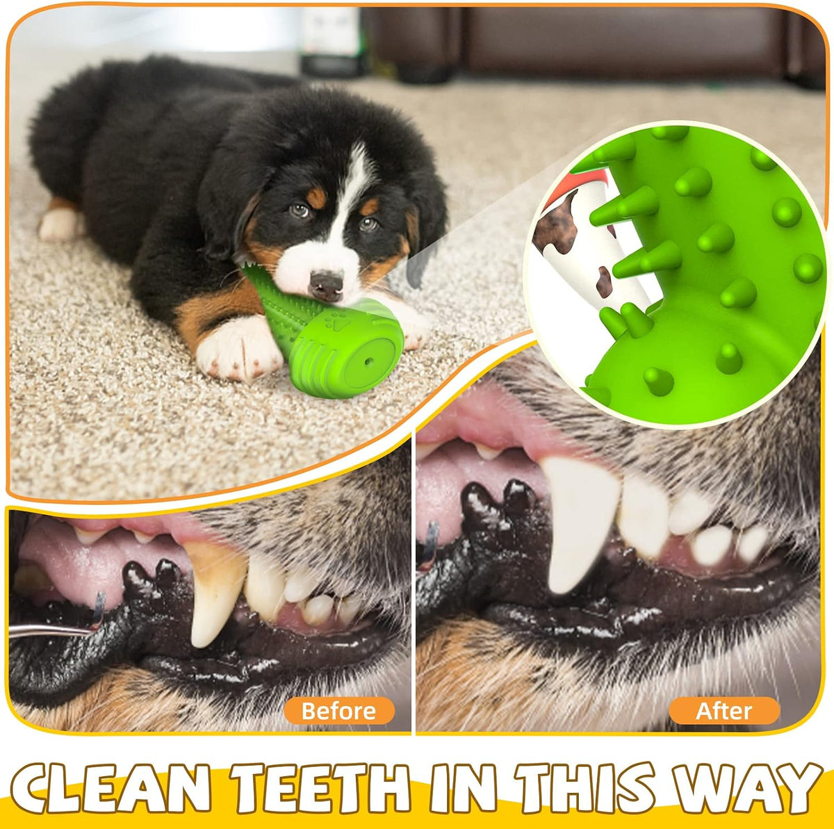 Cactus Dog Chew Toy for Aggressive Chewers - For Small Dog(Up to15lbs) / Grassgreen - image 3