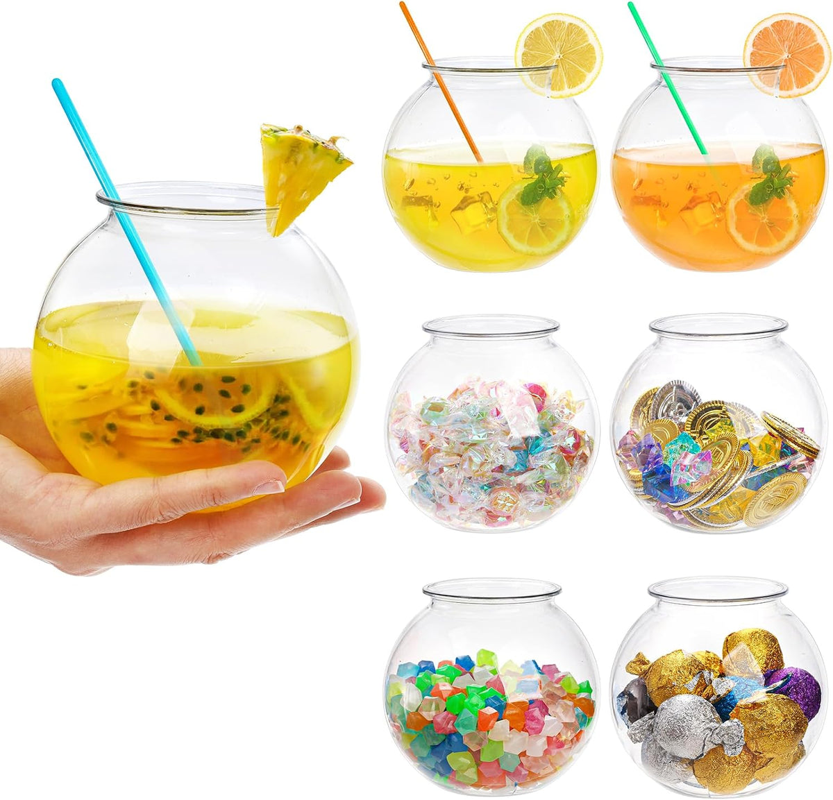 Okllen 12 Pack Plastic Ivy Bowls, Carnival Games, Candy - image 4
