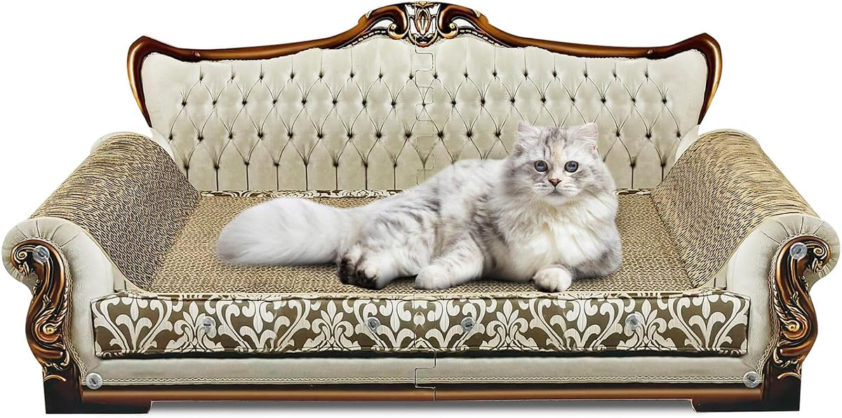 Luxury Cardboard Cat Scratcher Sofa Bed - Grey Lounge